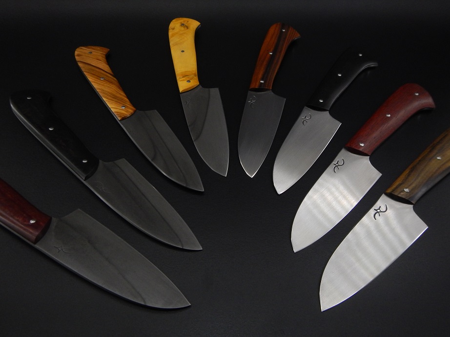 Couteau de cuisine de type office. Création unique par Alban CAMPAGNOLA : coutelier forgeron, AC Coutelier, artisan d'art