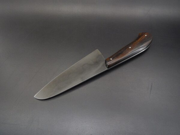 Couteau de cuisine éminceur 15cm enacier au carbon et manche en ziricote. Par Alban CAMPAGNOLA : coutelier forgeron, AC Coutelier, artisan d'art