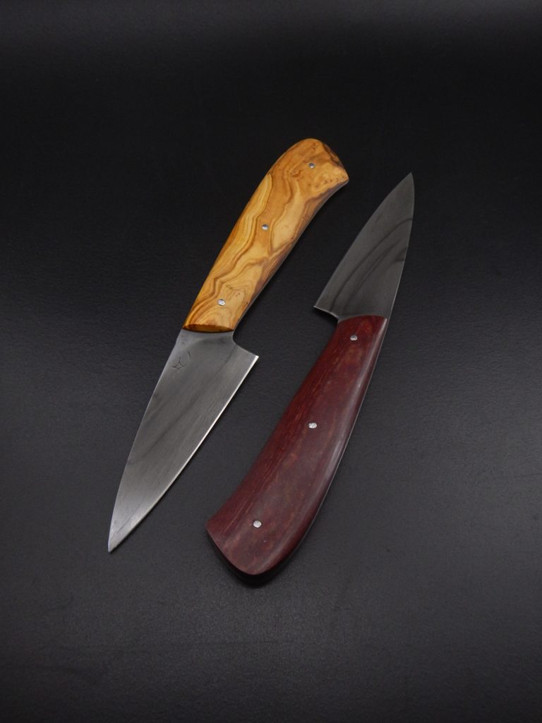 Couteau de cuisine de type office. Paring knife. Création unique par Alban CAMPAGNOLA : coutelier forgeron, AC Coutelier, artisan d'art