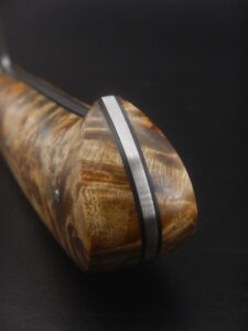 Manche design couteau de cusine Alban CAMPAGNOLA, artisan coutelier forgeron, conception gamme cuisine professionel, haute qualité